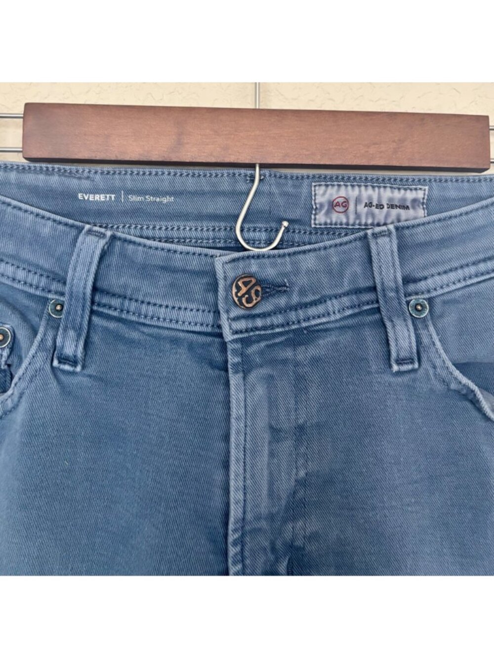 AG Jeans Everett Slim Straight Blue Denim Mens 29x33 Stretch Premium - Picture 3 of 11